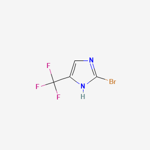 2-Bromo-5-(trifluoromethyl)-1H-imidazole chemical structure (CAS 219535-00-9)