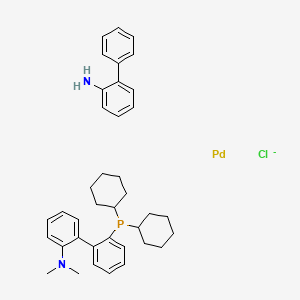 2-Dicyclohexylphosphino-2-(N,N-dimethylamino)biphenyl(2′-amino-1,1′-biphenyl-2-yl) palladium(II) chemical structure (CAS 2195390-17-9)