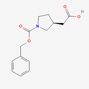 (S)-2-(1-((Benzyloxy)carbonyl)pyrrolidin-3-yl)acetic acid chemical structure (CAS 219560-29-9)