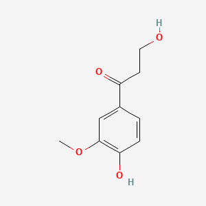 3-Hydroxy-1-(4-hydroxy-3-methoxyphenyl)propan-1-one chemical structure (CAS 2196-18-1)