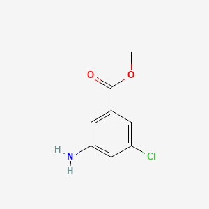 Methyl 3-amino-5-chlorobenzoate chemical structure (CAS 21961-31-9)