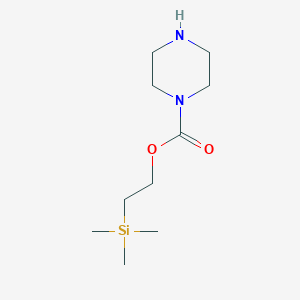 2-(Trimethylsilyl)ethyl piperazine-1-carboxylate chemical structure (CAS 219687-93-1)