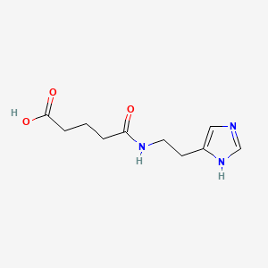 5-((2-(1H-Imidazol-5-yl)ethyl)amino)-5-oxopentanoic acid chemical structure (CAS 219694-63-0)
