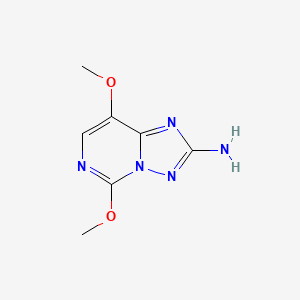 5,8-Dimethoxy-[1,2,4]triazolo[1,5-c]pyrimidin-2-amine chemical structure (CAS 219715-62-5)