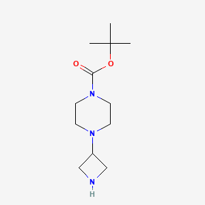 tert-Butyl 4-(azetidin-3-yl)piperazine-1-carboxylate chemical structure (CAS 219725-67-4)
