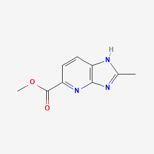 Methyl 2-methyl-3H-imidazo[4,5-b]pyridine-5-carboxylate chemical structure (CAS 219763-98-1)