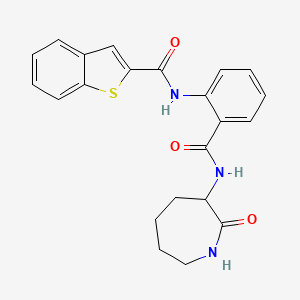 N-(2-((2-Oxoazepan-3-yl)carbamoyl)phenyl)benzo[b]thiophene-2-carboxamide chemical structure (CAS 219766-25-3)