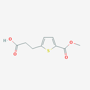 3-(5-(Methoxycarbonyl)thiophen-2-yl)propanoic acid chemical structure (CAS 219853-73-3)
