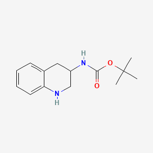 tert-Butyl (1,2,3,4-tetrahydroquinolin-3-yl)carbamate chemical structure (CAS 219862-14-3)