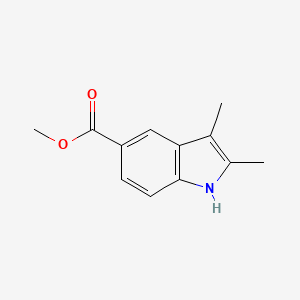 Methyl 2,3-dimethyl-1H-indole-5-carboxylate chemical structure (CAS 21987-27-9)