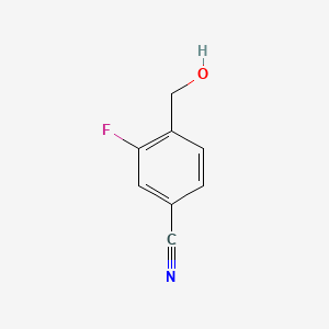 3-Fluoro-4-(hydroxymethyl)benzonitrile chemical structure (CAS 219873-06-0)