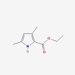 Ethyl 3,5-Dimethyl-2-pyrrolecarboxylate chemical structure (CAS 2199-44-2)