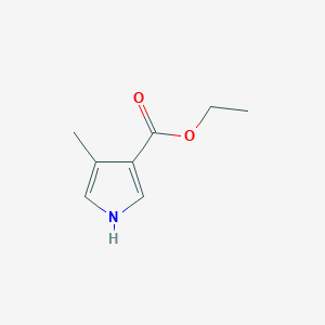 Ethyl 4-methyl-1H-pyrrole-3-carboxylate chemical structure (CAS 2199-49-7)