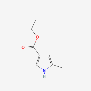 Ethyl 5-methyl-1H-pyrrole-3-carboxylate chemical structure (CAS 2199-50-0)