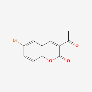 3-Acetyl-6-bromo-2H-chromen-2-one chemical structure (CAS 2199-93-1)