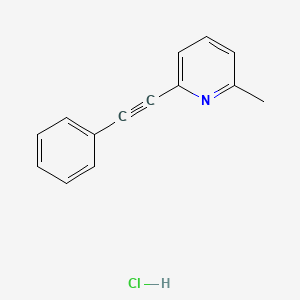 2-Methyl-6-(phenylethynyl)pyridine hydrochloride chemical structure (CAS 219911-35-0)