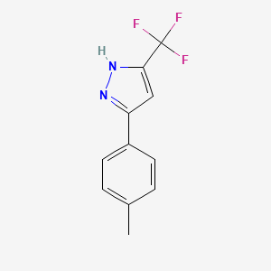 3-(p-Tolyl)-5-(trifluoromethyl)-1H-pyrazole chemical structure (CAS 219986-64-8)