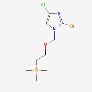 2-Bromo-4-chloro-1-((2-(trimethylsilyl)ethoxy)methyl)-1H-imidazole chemical structure (CAS 2200238-98-6)