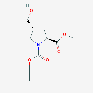 1-(tert-Butyl) 2-methyl (2S,4R)-4-(hydroxymethyl)pyrrolidine-1,2-dicarboxylate chemical structure (CAS 220047-92-7)
