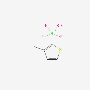 Potassium trifluoro(3-methylthiophen-2-yl)borate chemical structure (CAS 2201050-63-5)
