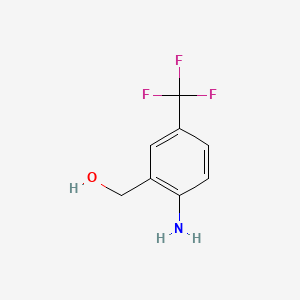 (2-Amino-5-(trifluoromethyl)phenyl)methanol chemical structure (CAS 220107-65-3)
