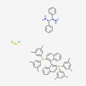 Dichloro{(S)-(-)-2,2'-bis[di(3,5-xylyl)phosphino]-1,1'-binaphthyl}[(1S,2S)-(-)-1,2-diphenylethylenediamine]ruthenium(II) chemical structure (CAS 220114-03-4)