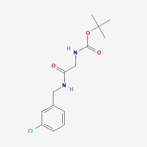tert-Butyl (2-((3-chlorobenzyl)amino)-2-oxoethyl)carbamate chemical structure (CAS 2201230-06-8)