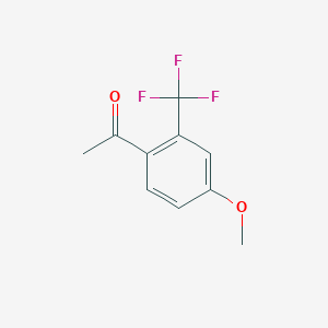 1-(4-Methoxy-2-(trifluoromethyl)phenyl)ethanone chemical structure (CAS 220141-75-3)
