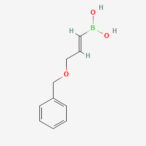 (E)-(3-(Benzyloxy)prop-1-en-1-yl)boronic acid chemical structure (CAS 220194-16-1)