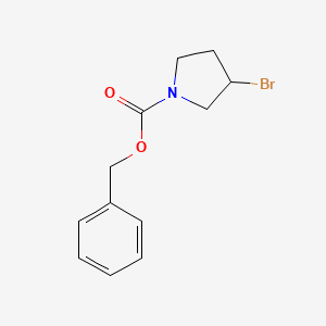 Benzyl 3-bromopyrrolidine-1-carboxylate chemical structure (CAS 220212-12-4)