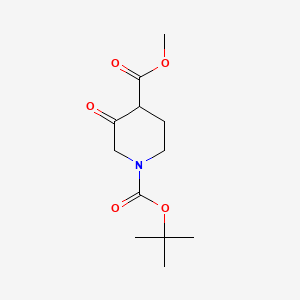 Methyl N-Boc-3-Oxopiperidine-4-carboxylate chemical structure (CAS 220223-46-1)