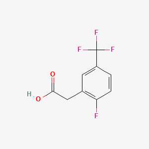 2-(2-Fluoro-5-(trifluoromethyl)phenyl)acetic acid chemical structure (CAS 220227-66-7)