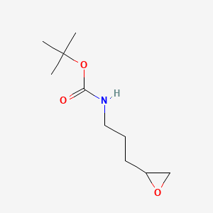 tert-Butyl (3-(oxiran-2-yl)propyl)carbamate chemical structure (CAS 220243-54-9)