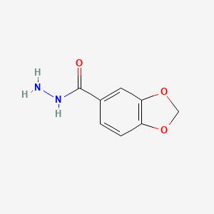 Benzo[d][1,3]dioxole-5-carbohydrazide chemical structure (CAS 22026-39-7)