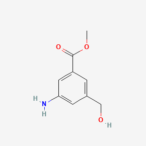 Methyl 3-amino-5-(hydroxymethyl)benzoate chemical structure (CAS 220286-47-5)