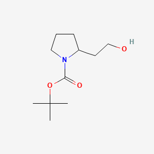 tert-Butyl 2-(2-hydroxyethyl)pyrrolidine-1-carboxylate chemical structure (CAS 220312-34-5)