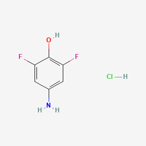 4-Amino-2,6-difluorophenol hydrochloride chemical structure (CAS 220353-22-0)