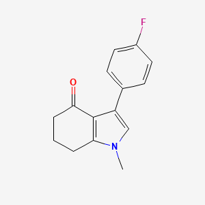 3-(4-Fluorophenyl)-1-methyl-6,7-dihydro-1H-indol-4(5H)-one chemical structure (CAS 2203540-92-3)