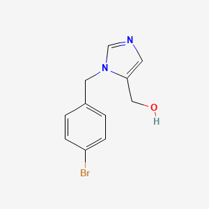 (1-(4-Bromobenzyl)-1H-imidazol-5-yl)methanol chemical structure (CAS 220364-22-7)