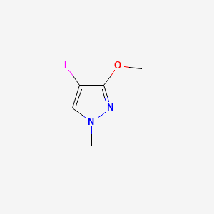 4-Iodo-3-methoxy-1-methyl-1H-pyrazole chemical structure (CAS 2203986-20-1)