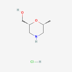 rel-((2R,6R)-6-Methylmorpholin-2-yl)methanol hydrochloride chemical structure (CAS 2204141-66-0)