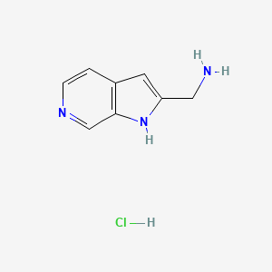 (1H-Pyrrolo[2,3-c]pyridin-2-yl)methanamine hydrochloride chemical structure (CAS 2204255-39-8)