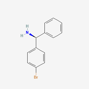 (S)-(4-Bromophenyl)(phenyl)methanamine chemical structure (CAS 220441-82-7)