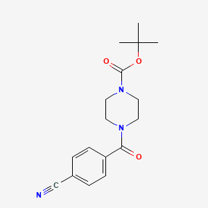 tert-Butyl 4-(4-cyanobenzoyl)piperazine-1-carboxylate chemical structure (CAS 220470-24-6)