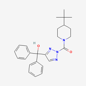 (4-(tert-Butyl)piperidin-1-yl)(4-(hydroxydiphenylmethyl)-2H-1,2,3-triazol-2-yl)methanone chemical structure (CAS 2205032-89-7)