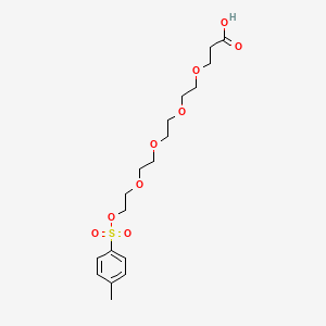1-(Tosyloxy)-3,6,9,12-tetraoxapentadecan-15-oic acid chemical structure (CAS 2205504-91-0)