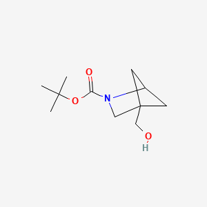 tert-Butyl 4-(hydroxymethyl)-2-azabicyclo[2.1.1]hexane-2-carboxylate chemical structure (CAS 220598-43-6)
