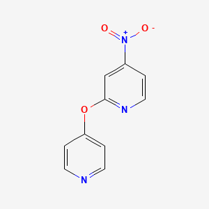 4-Nitro-2-(pyridin-4-yloxy)pyridine chemical structure (CAS 2206607-51-2)