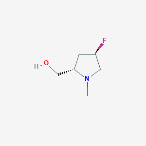 ((2S,4R)-4-Fluoro-1-methylpyrrolidin-2-yl)methanol chemical structure (CAS 2206737-78-0)