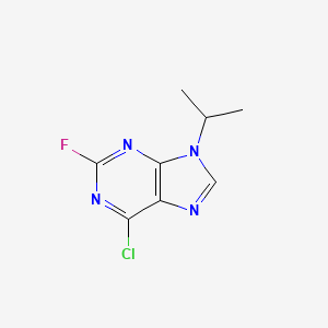 6-Chloro-2-fluoro-9-isopropyl-9H-purine chemical structure (CAS 220696-58-2)